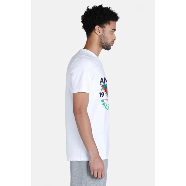 Generic Men's Casual Half sleeve Printed Polyester Crew Neck T-shirt (White) - Image 4