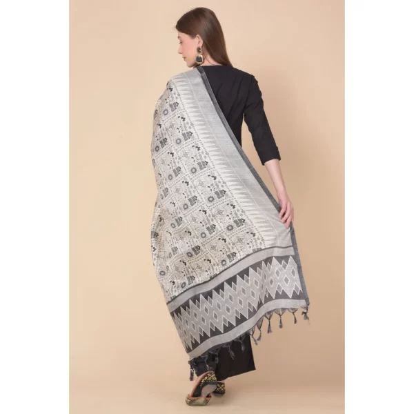 Generic Women's Art Silk Printed Dupatta (Multicolored, Length: 2.25 to 2.50 Mtr) - Image 4