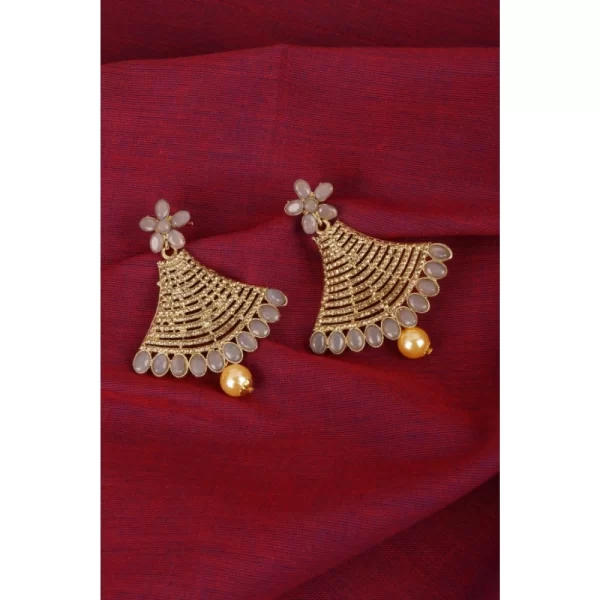Generic Women's Rose Gold Plated Alloy Earrings (Gold) - Image 3