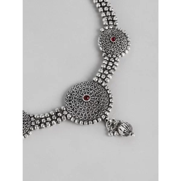 Generic Women's Rose Gold Plated Alloy Necklace & Earings Set (Silver) - Image 5