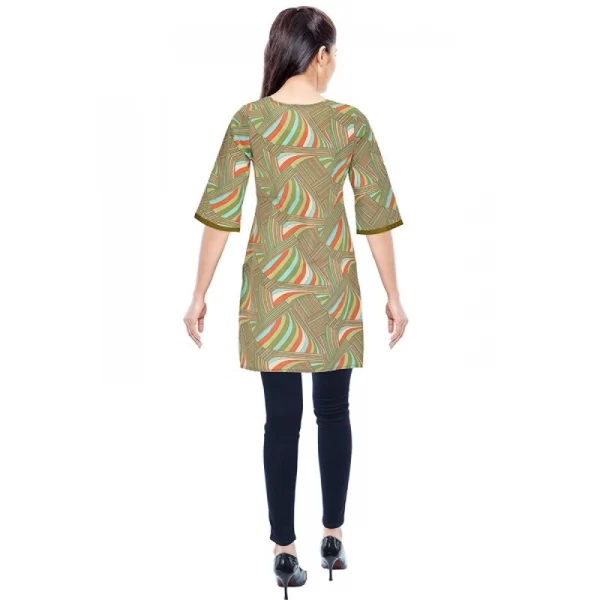 Generic Women's Rayon Kurtis (Green, Multi, S) - Image 3