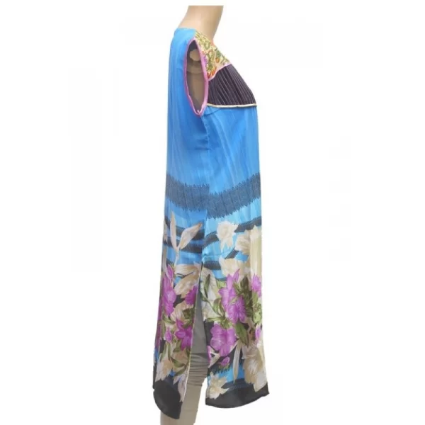 Generic Women's Synthetic Kurtis (Blue, M) - Image 4