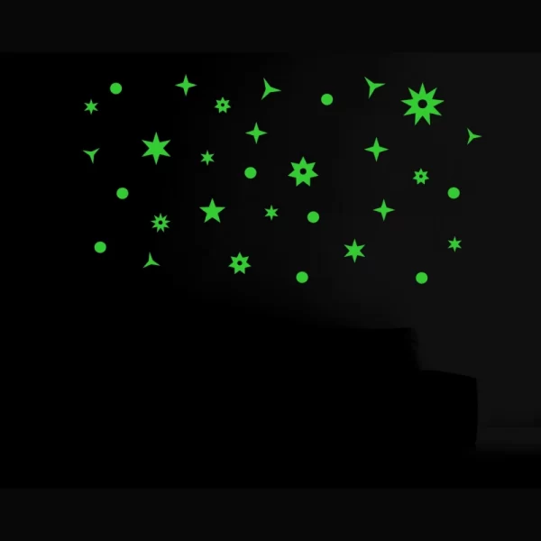 Generic Green Galaxy Of Stars Radium Wall Sticker - Image 4