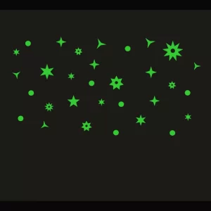 Generic Green Galaxy Of Stars Radium Wall Sticker
