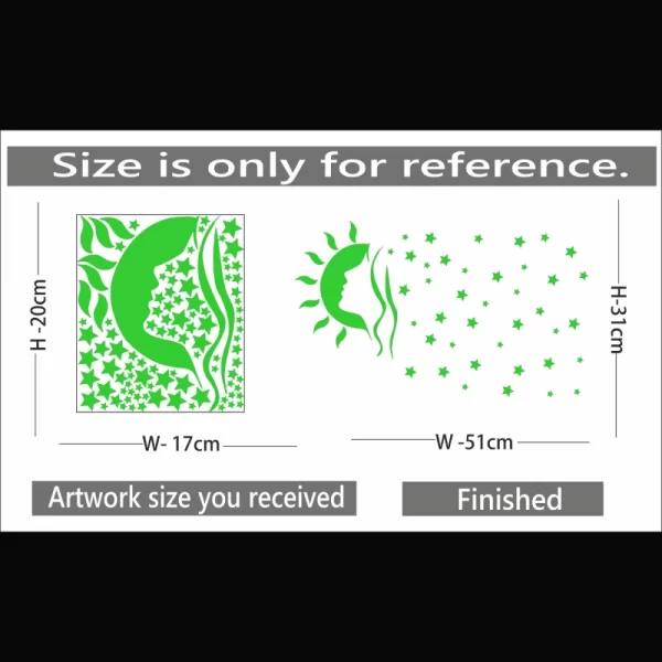 Generic Green Decorative Radium Wall Sticker - Image 2