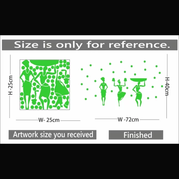 Generic Green Dancing Lady Radium Wall Sticker - Image 2