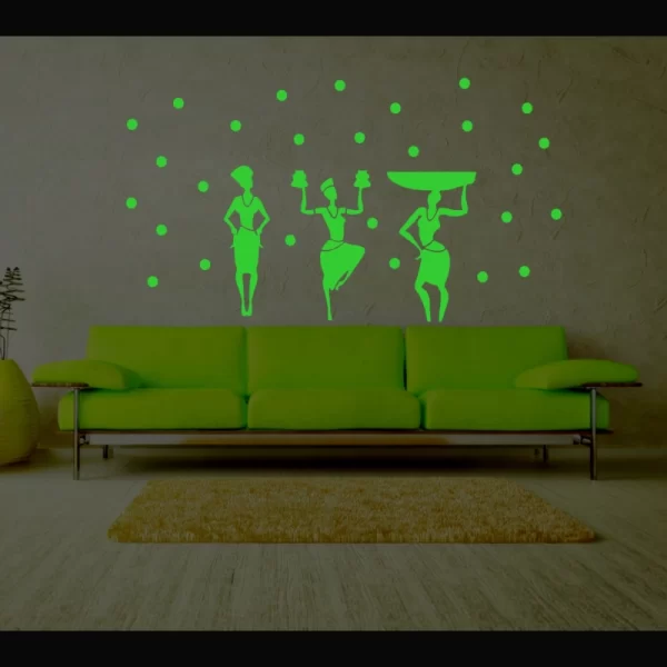 Generic Green Dancing Lady Radium Wall Sticker - Image 4