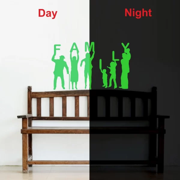 Generic Green Family Radium Wall Sticker - Image 3