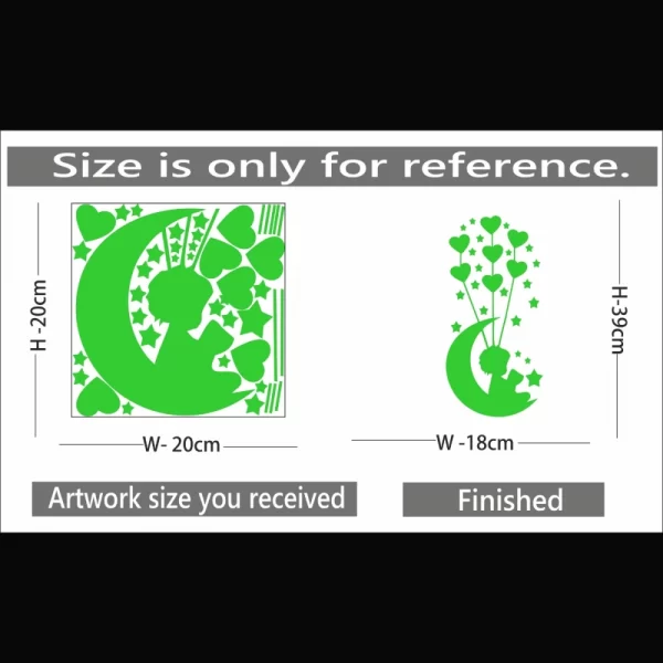 Generic Green Decorative Radium Wall Sticker - Image 2