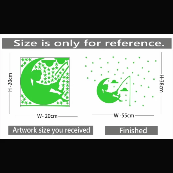 Generic Green Kids Room Decor Radium Wall Sticker - Image 2