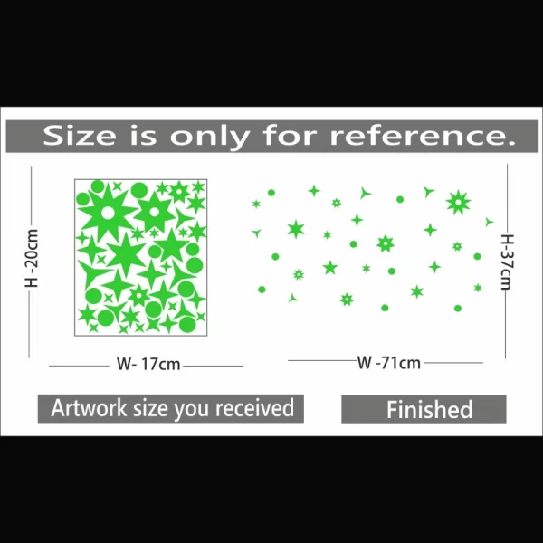 Generic Green Galaxy Of Stars Radium Wall Sticker - Image 2