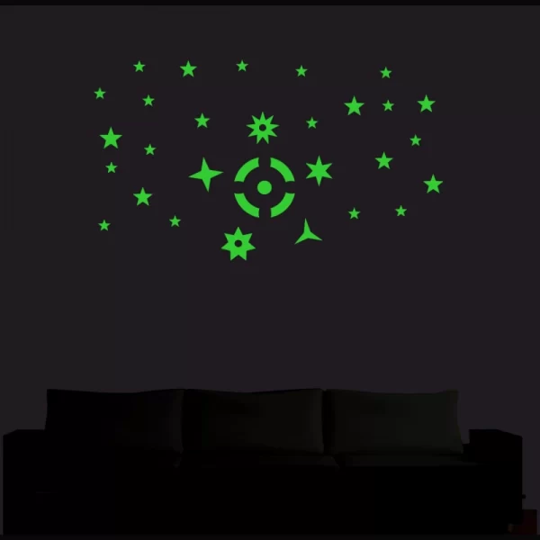 Generic Green Galaxy Of Stars With Moon Radium Wall Sticker - Image 4