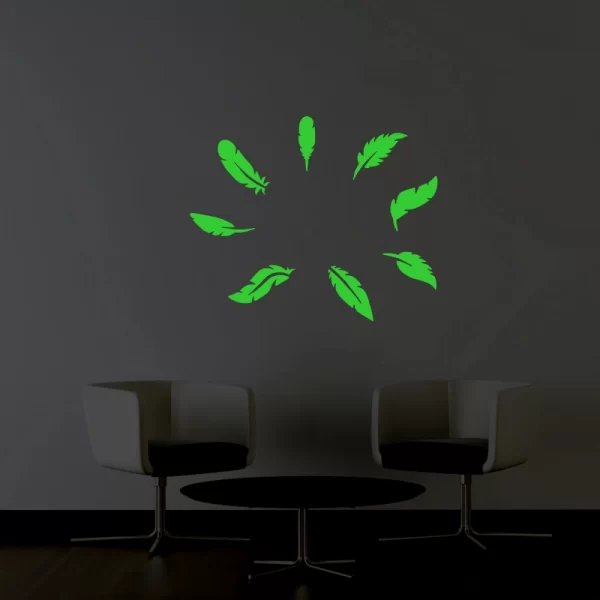 Generic Green Leaf Radium Wall Sticker - Image 3