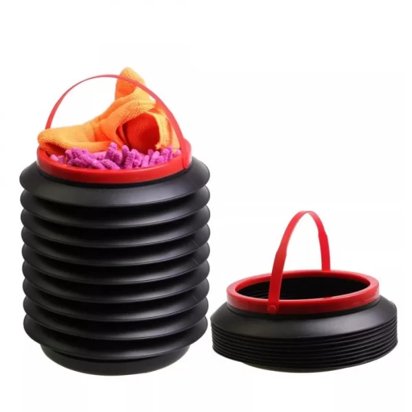 Generic Foldable 4 Litres Car Trash Can Storage Organiser (Color: Assorted) - Image 2
