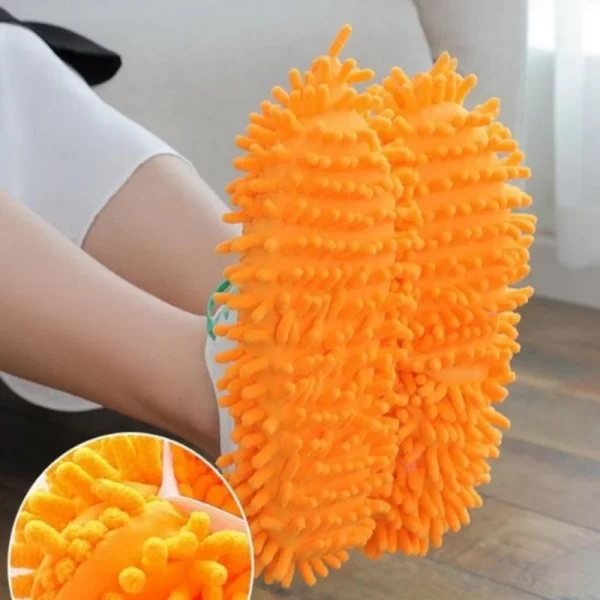 Generic Pack Of_2 Multi Function Washable Dust Mop Floor Cleaning Slippers (Color: Assorted) - Image 2