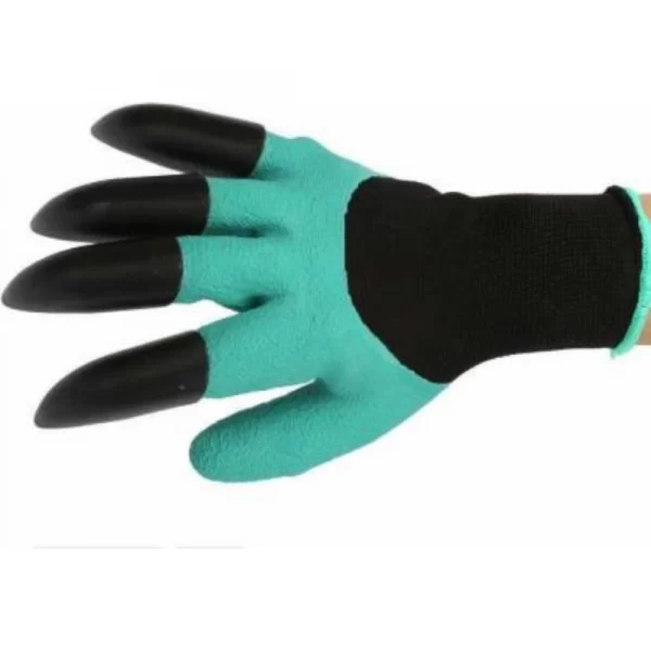 Generic Pack Of_2 Heavy Duty Garden Farming Gloves Washable With Right Hand Fingertips Claws (Color: Assorted) - Image 4