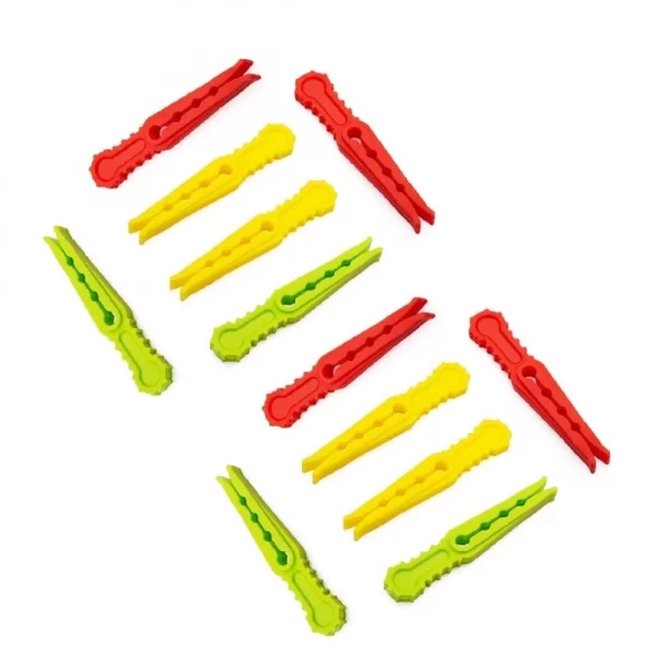 Generic Pack Of_3 Multipurpose Plastic Cloth Hanging Pegs Clips_36 Pcs (Color: Assorted) - Image 3