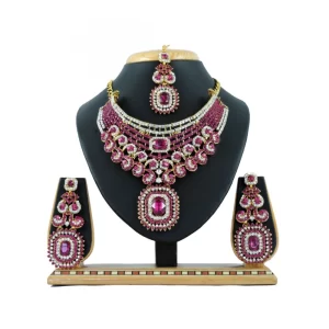 Generic Women's Alloy Necklace set (Pink)