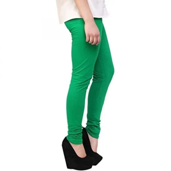 Generic Women's Cotton Leggings (Color:Light Green ) - Image 2