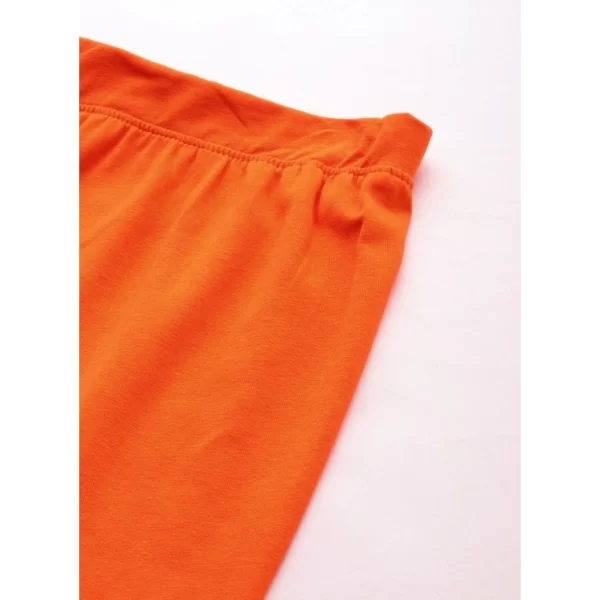 Generic Women's Cotton Leggings (Color:Orange) - Image 2