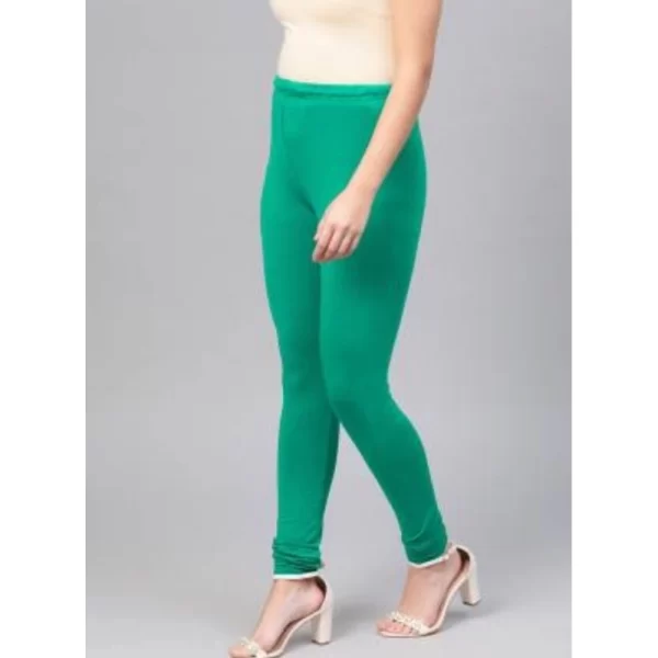 Generic Women's Cotton Leggings (Color:Sea Green) - Image 3
