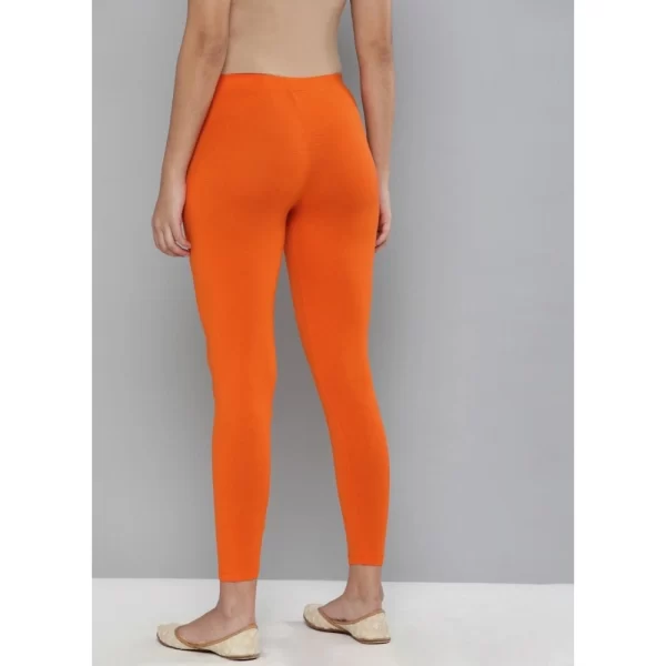 Generic Women's Cotton Leggings (Color:Orange) - Image 3