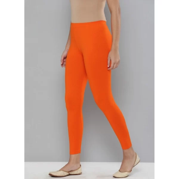 Generic Women's Cotton Leggings (Color:Orange) - Image 5