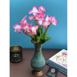 Generic Artificial Flowers Bunch Bouquet Of Pink Blossoms For Home Decoration (Color: Pink, Material: Silk Polyester)