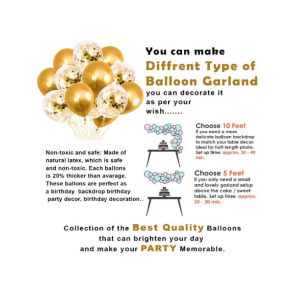 Generic 2Nd Birthday Decoration Items For Boys Or Girls (Golden) - Image 2