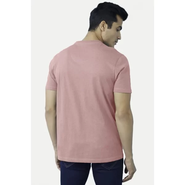 Generic Men's Casual Half sleeve Digital Printed Cotton Crew Neck T-shirt (Coral) - Image 2