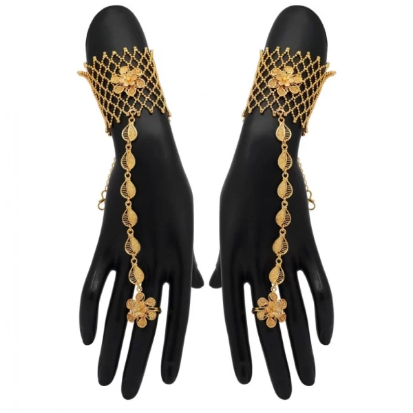Generic Women's Gold Plated Hathphool Adjustable Chain - Image 2