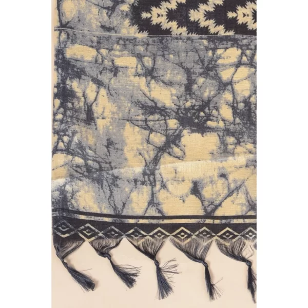 Generic Women's Art Silk Printed Dupatta (Black, Length: 2.25 to 2.50 Mtr) - Image 2