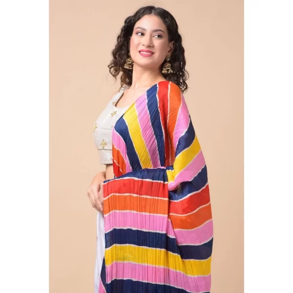 Generic Women's Chanderi Printed Dupatta (Multicolor, Length: 2.25 to 2.50 Mtr) - Image 2