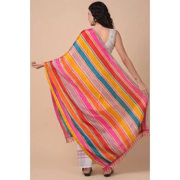 Generic Women's Chanderi Printed Dupatta (Multicolor, Length: 2.25 to 2.50 Mtr) - Image 5