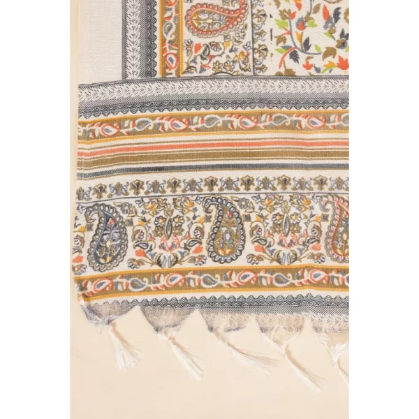 Generic Women's Art Silk Printed Dupatta (White, Length: 2.25 to 2.50 Mtr) - Image 2