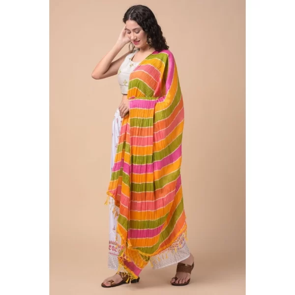 Generic Women's Chanderi Printed Dupatta (Multicolor, Length: 2.25 to 2.50 Mtr) - Image 3