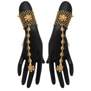 Generic Women's Gold Plated Hathphool Adjustable Chain
