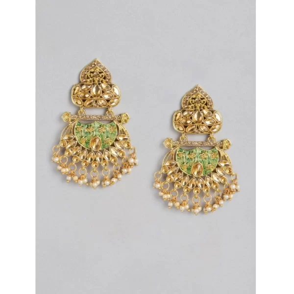 Generic Women's Rose Gold Plated Alloy Earrings (Gold) - Image 2