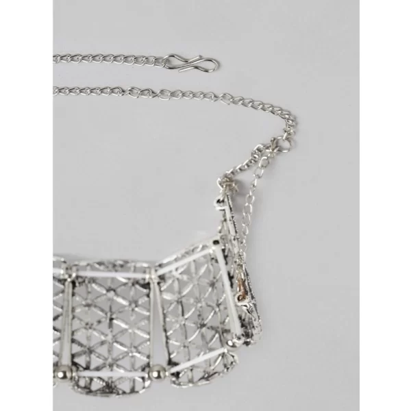 Generic Women's Rose Gold Plated Alloy Choker (Silver) - Image 2