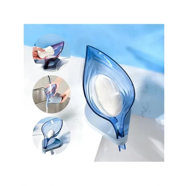 Generic Pack Of_2 Leaf Shape Soap Box Self Draining Bathroom Soap Holder (Assorted) - Image 4