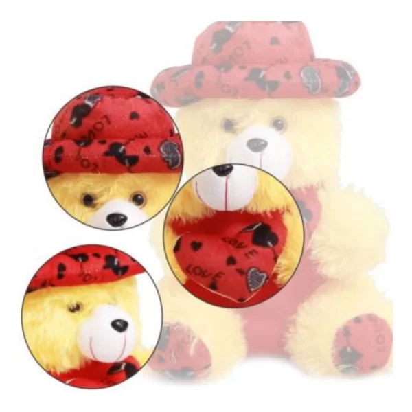 Generic Heart Cap Teddy Bear (Yellow) - Image 3