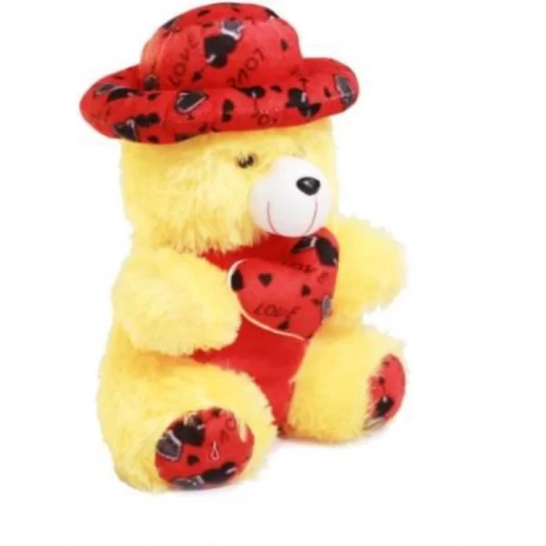 Generic Heart Cap Teddy Bear (Yellow) - Image 2