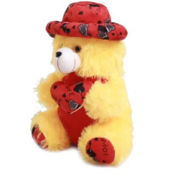 Generic Heart Cap Teddy Bear (Yellow) - Image 4