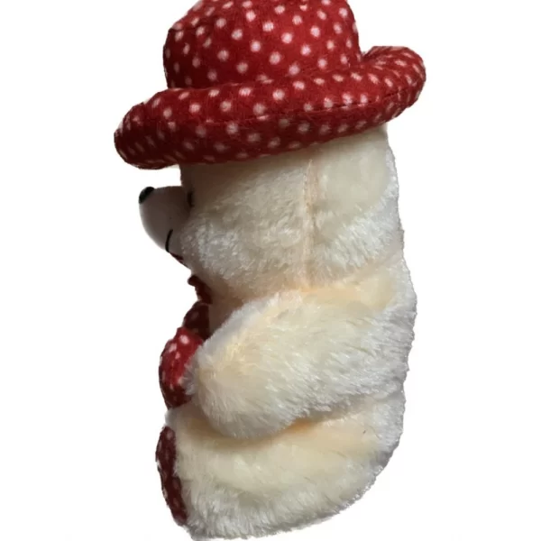 Generic Cap Teddy Bear with Heart (Cream) - Image 4