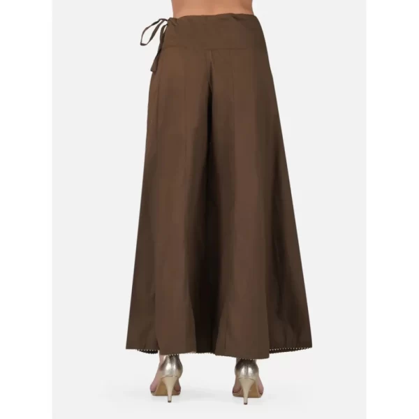 Generic Women's Casual Cotton Solid Palazzo (Brown) - Image 3