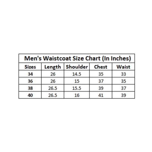 Generic Men's Jacquard Self-Design Sleeveless Mandarin Neck Waistcoat (Blue-Gold) - Image 2