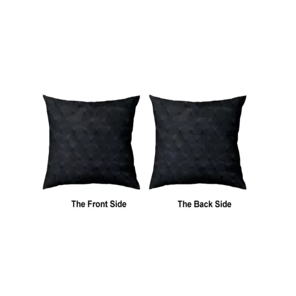 Generic Pack Of_4 Polyester Printed Car Pillow Sets (Black, Size: 12x12 In) - Image 4