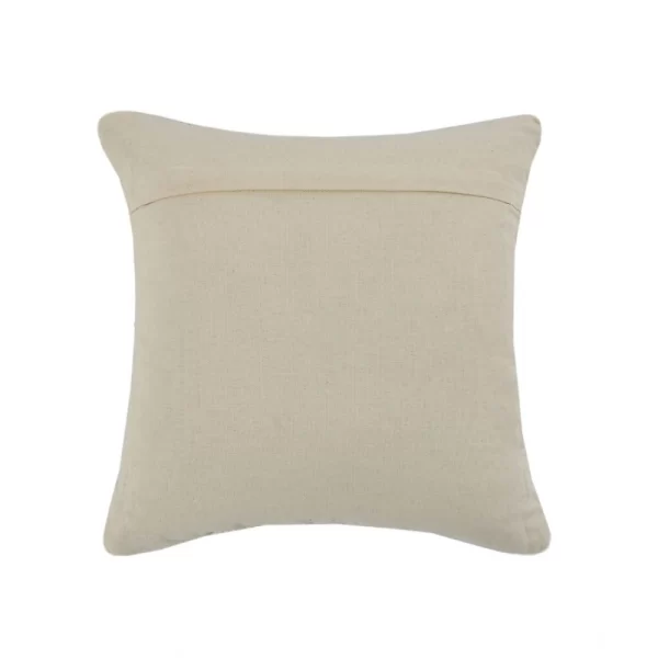 Generic Cotton Handcrafted Pit Loom Cushion Cover 16x16 Inch Pack of 2 (Red Cream) - Image 2