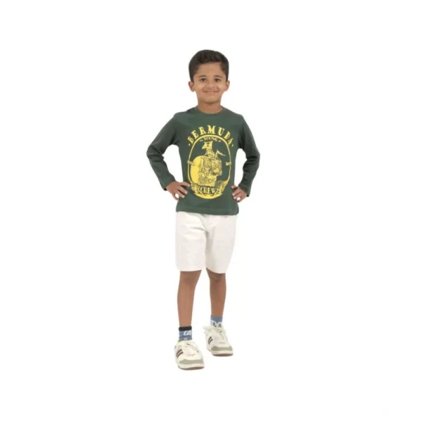 Generic Pack of 3 Boy's Cotton Printed Full Sleeve T-Shirt's (Multicolor) - Image 4