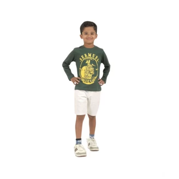 Generic Pack of 3 Boy's Cotton Printed Full Sleeve T-Shirt's (Multicolor) - Image 3